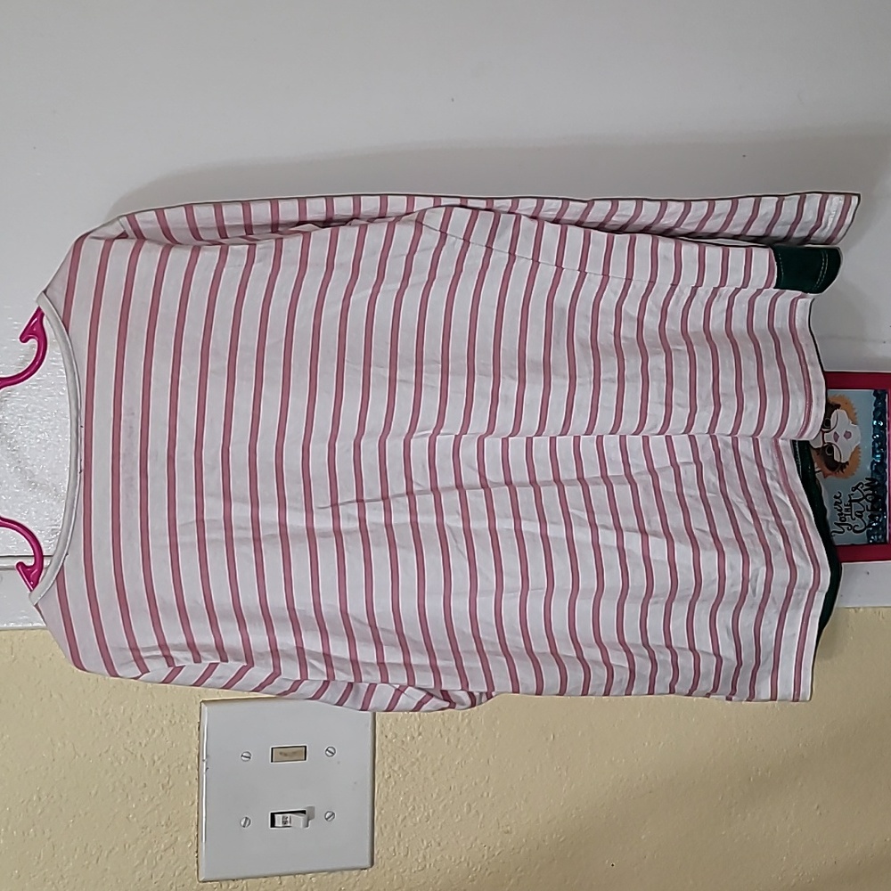 Mini Boden girls top size 11-12  tree bunny striped pullover cute embroidery - Picture 5 of 6